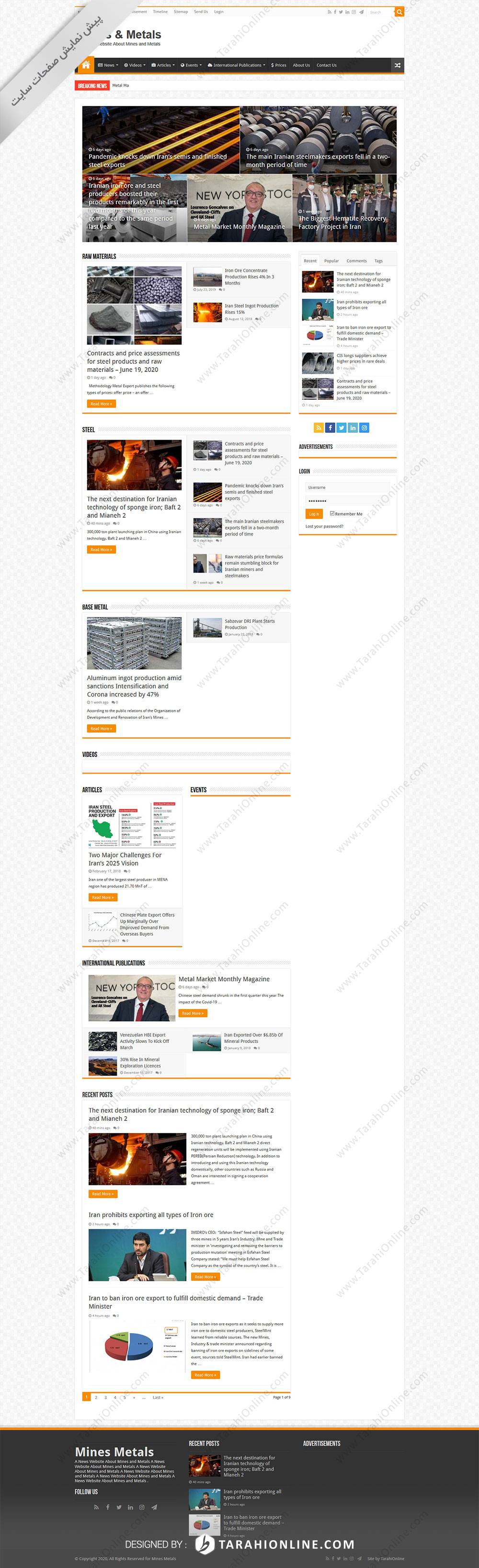 Web Design for Mines Metals - Image 2
